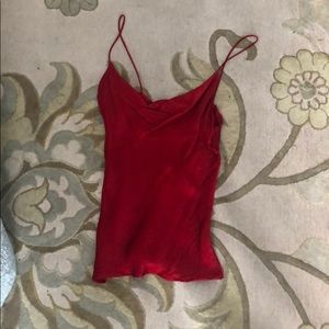 Plain red tank